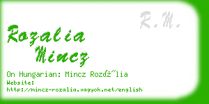 rozalia mincz business card